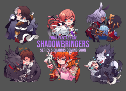 mightier:  series 5My store is reopened today (click on the source tag of this post) with preorders up for the newest series of FFXIV charms!  Also, restocks, backorders, and preorders for G’raha’s standee are also up!!!  Thank you for everyone’s