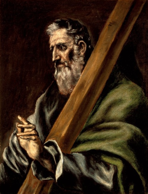 lionofchaeronea:The Apostle St. Andrew, school of El Greco, ca. 1600
