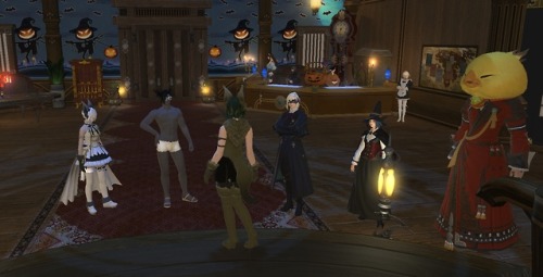 Got together with the FC members and we went to Ul’dah to hand out jack-o-lanterns to strangers. Was