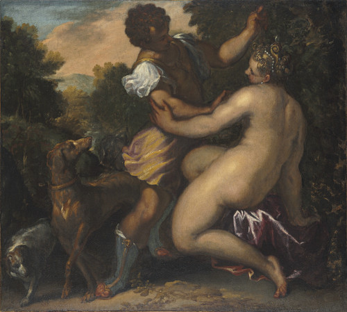 Venus and Adonis by the circle of Jacopo TintorettoItalian, 16th centuryoil on canvasprivate collect