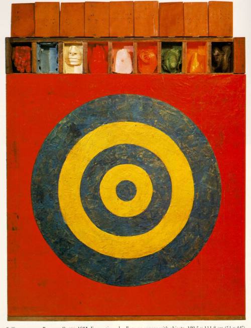 Jasper Johns -Target with Plaster Casts, 1955Encaustic and collage on canvas with objects129.5 x 111