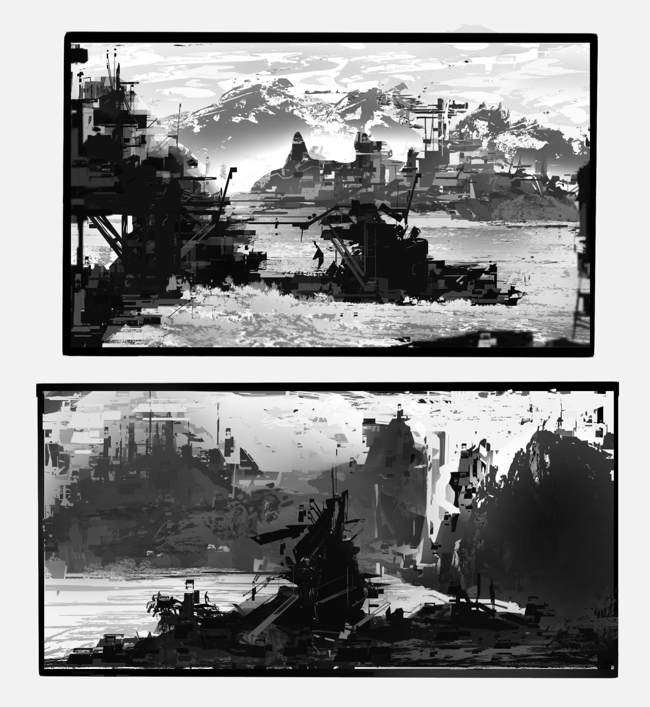 tristanbramanart:  A couple of compositions I did that  I thought had potential. I