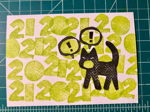 Some New Years and Lunar New Years stamp print postcards I made this year. 