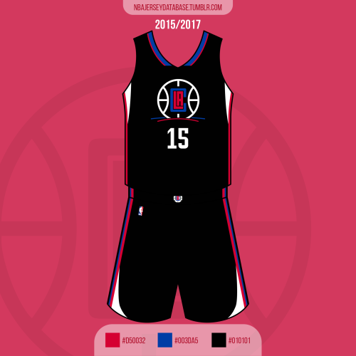 NBA Jersey Database, Los Angeles Clippers Alternate Jersey 2015-2017