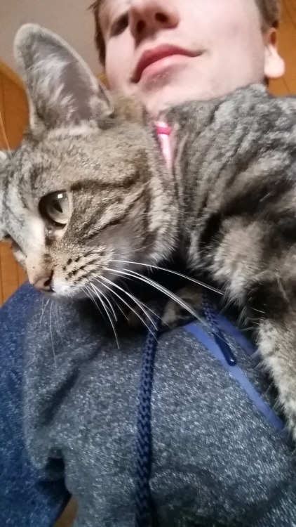 thegenewilderside:My cat, Eilonwy. She was abandoned on the side of the road, starving, with worms, 