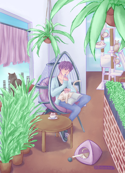 My piece for the Lil Meow Meow Zine! I had so much fun collaborating in the zine!!