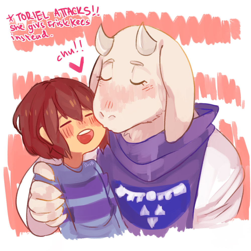 shomunn:* hwen frisk givs u a kees, u r filled wit determinakiss* You too, Flowey.