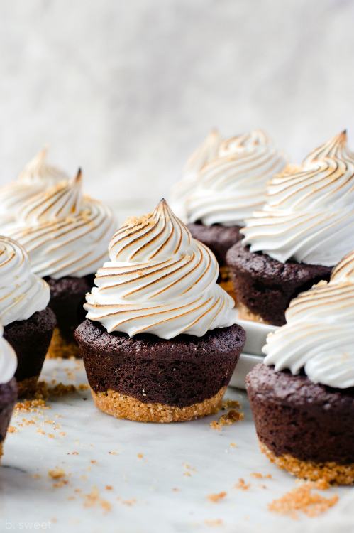 daily-deliciousness:  Molten s'more brownie bites