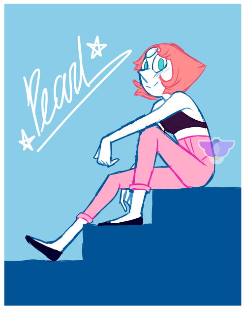 huecy:  flat colored sketch of Pearl in mom