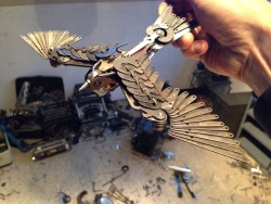 jemayer:  Swallow made from typewriter parts