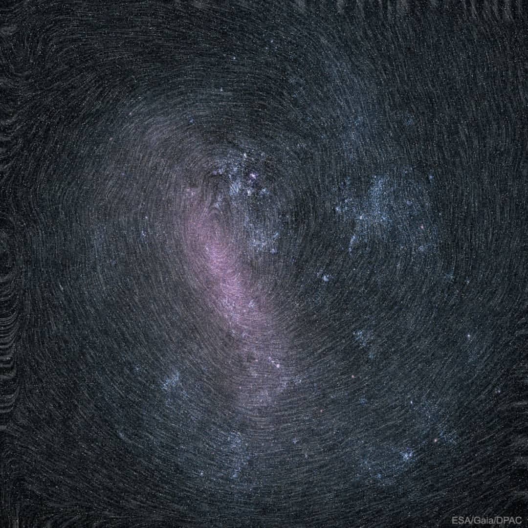 Rotation of the Large Magellanic Cloud   Image Credit &amp; Licence: ESA, Gaia,