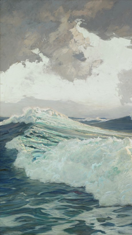 detailedart:Details: Mid Ocean and The Ocean, ca. 1900, by Frederick Judd Waugh.