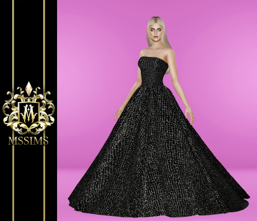 CHRISTIAN SIRIANO FALL 2020 GOWN LOOK 2 FOR THE SIMS 4ACCESS TO EXCLUSIVE CC ON MSSIMS4 PATREONDOWNL