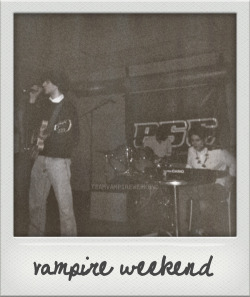 teamvampireweekend:  Ten days after their first band rehearsal, Vampire Weekend played their first ever show at SEAS Battle of the Bands at Columbia University on February 16, 2006. They played Oxford Comma and Walcott and were critiqued by a panel of
