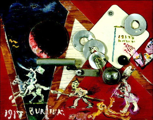 Revolution, 1917, David BurliukMedium: collage,oil