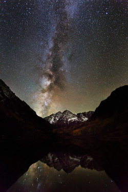 brutalgeneration:  Milky Way and Maroon Bells