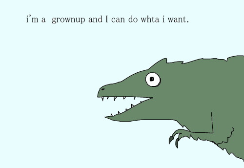 shittydinosaurdrawings:today I are. tired.