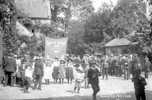 Whichford Club (1910s, Warwickshire):Women and children.  This photo may have been taken in Ascott.W