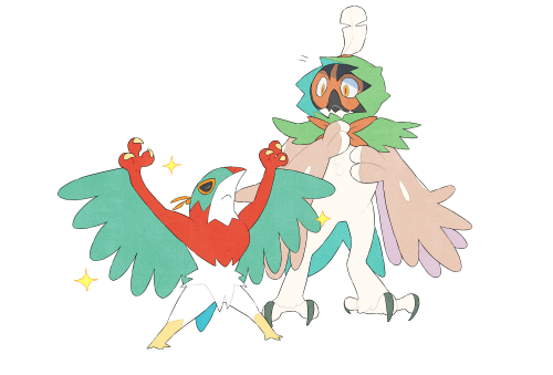 jamiedraws:Bird pals with the same body shape.