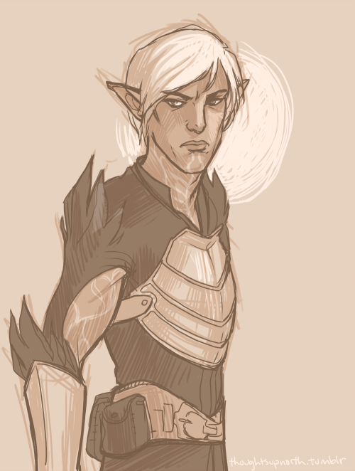 thoughtsupnorth:Decided to leave this sketchy! I think it has some nice energy. Some nice hot elf en