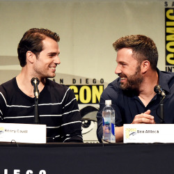 amyadams-archive: Henry Cavill  and Ben Affleck from ‘Batman v. Superman: Dawn of Justice’ attend the Warner Bros. presentation during Comic-Con International 2015 at the San Diego Convention Center on July 11, 2015 in San Diego, California    MR