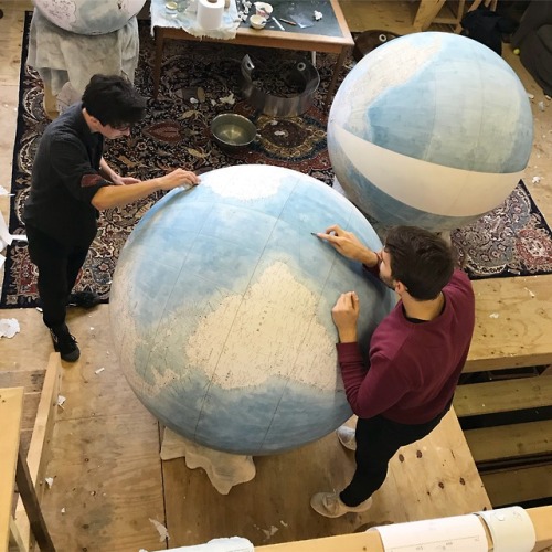 Working on a 127cm Churchill Globe.In the studio of Bellerby & Co Globemakers, London.www.beller