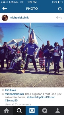 justice4mikebrown:March 7Ferguson protesters and President Obama visit Selma on the 50th anniversary of “Bloody Sunday”.Pres. Obama says “the march is not yet over”, “Selma is now”.Video of President Obama speaking at the Edmund Pettus