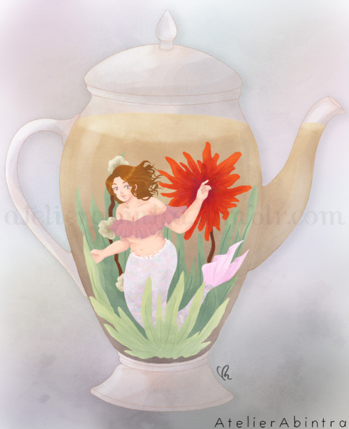 atelierabintra: So, uh, hi, long time no see. Have this blooming tea mermaid I’ve been working