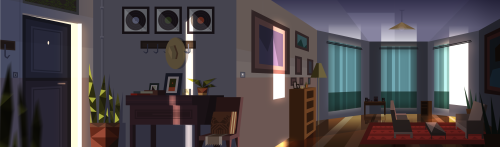 arthurchaumay:Backgrounds explorations/keys for June’s place. The goal was to understand reall