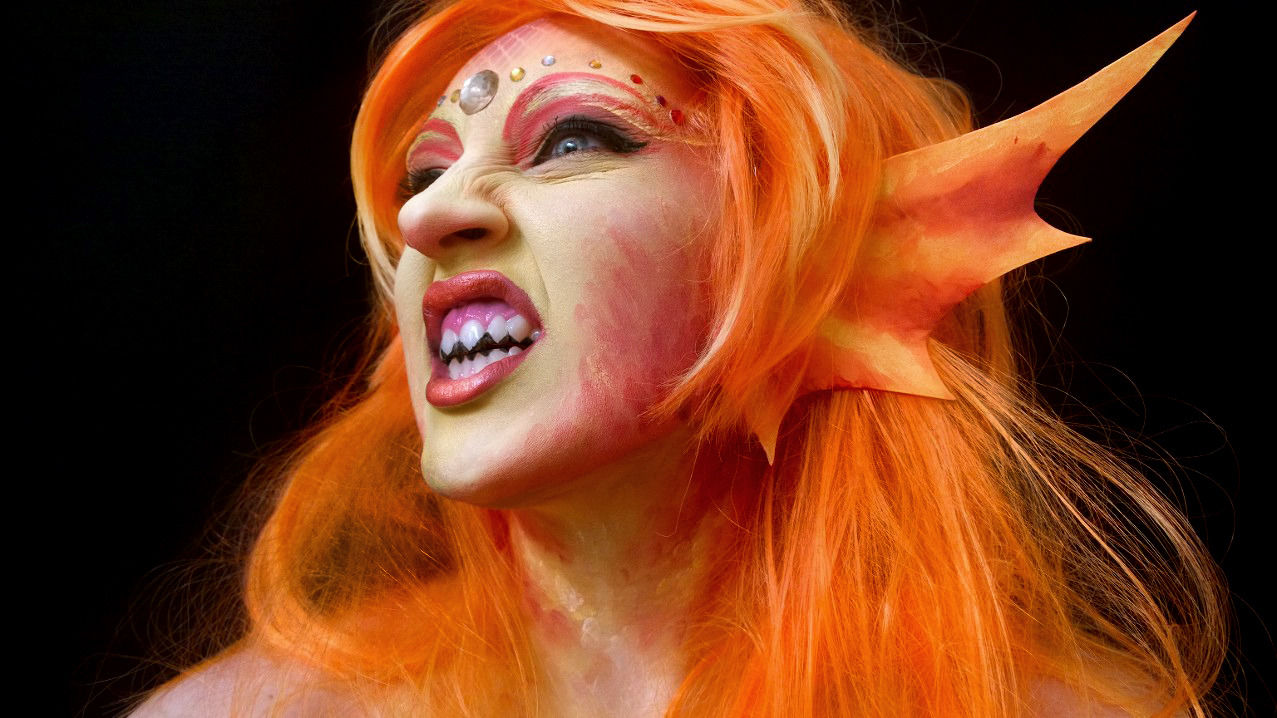 viridiansirencreations:  Fire Siren Makeup 