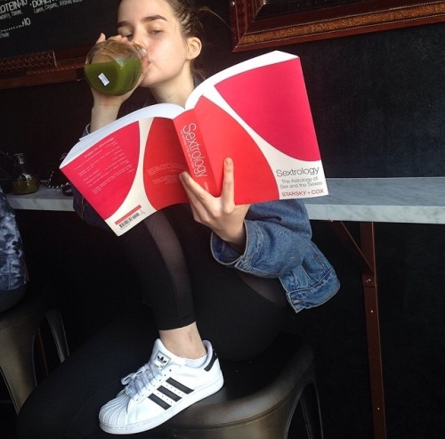 alimichael-instagram:  at a juice bar reading about astrology because I’m in LA and that’s what you’re supposed to do here
