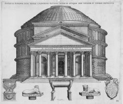hadrian6:  View of the Pantheon. 1549. Nicolas Beatrizet. French. 1525-1580. http://hadrian6.tumblr.com 