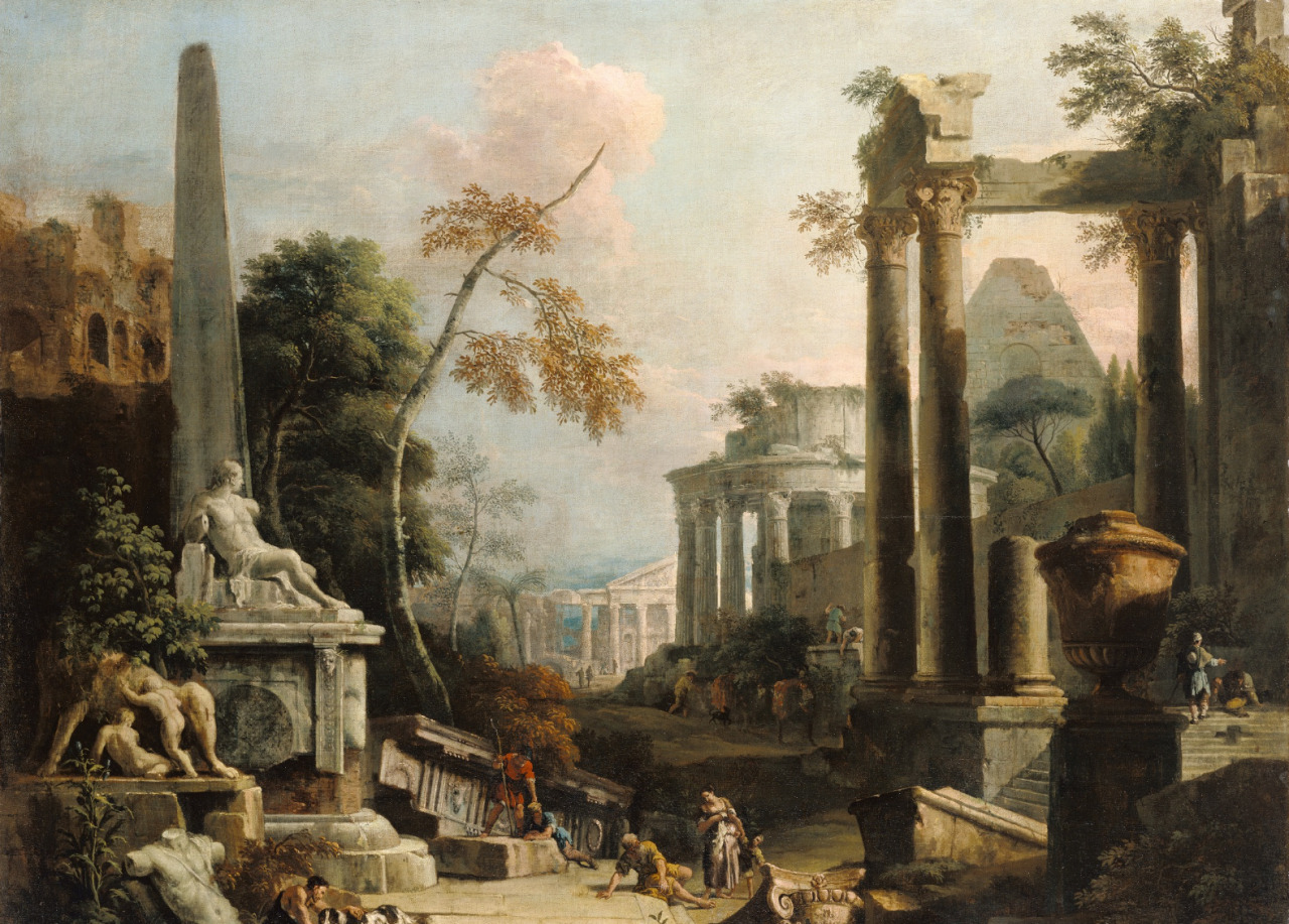 An imagined glimpse into the Ancient world painted  The Getty