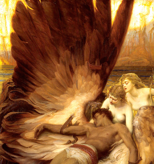 semiramisbabylonianqueen: Herbert Draper , The lament for Icarus ,1898