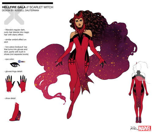 X-MEN HELLFIRE GALA 2022 ❌ Here are my character designs for Scarlet Witch, Spider-Man, She-Hulk, Ga