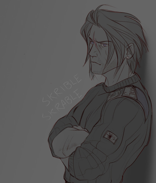 An older Squall doing a weird pose.Last drawing of 2021? Probably!