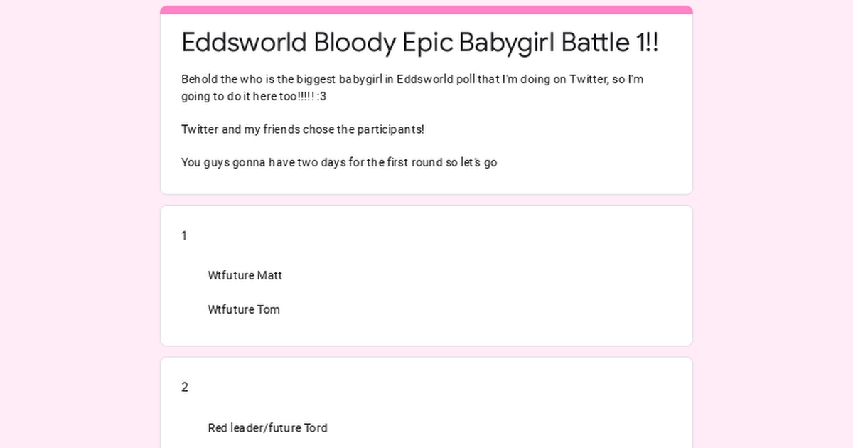 Eddsworld Bloody Epic Babygirl Battle 1!!