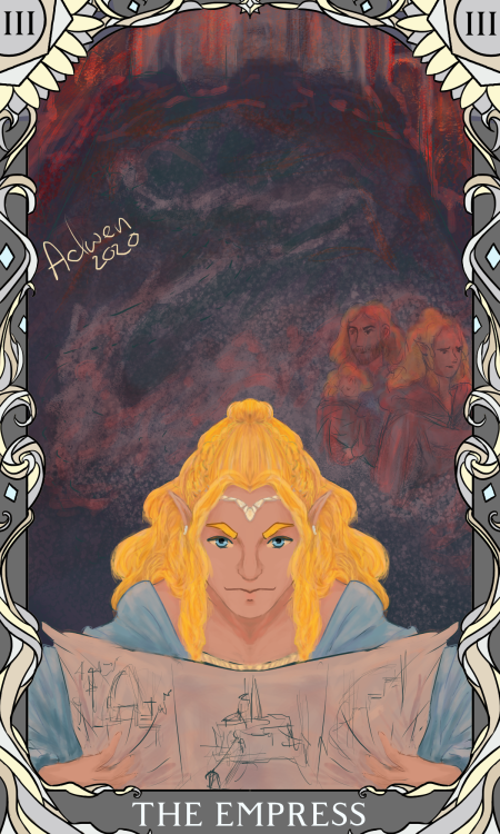 The Empress, the third card in a major arcana tarot deck. Associated with “Fruitfulness, actio