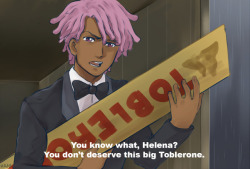 itzahann:  Don’t take the toblerone for