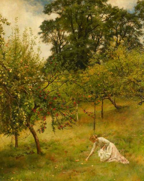 pre-raphaelisme:A Devonshire Orchard by John Maler Collier