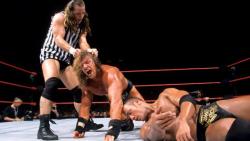 rwfan11:  HBK getting rough with Triple H