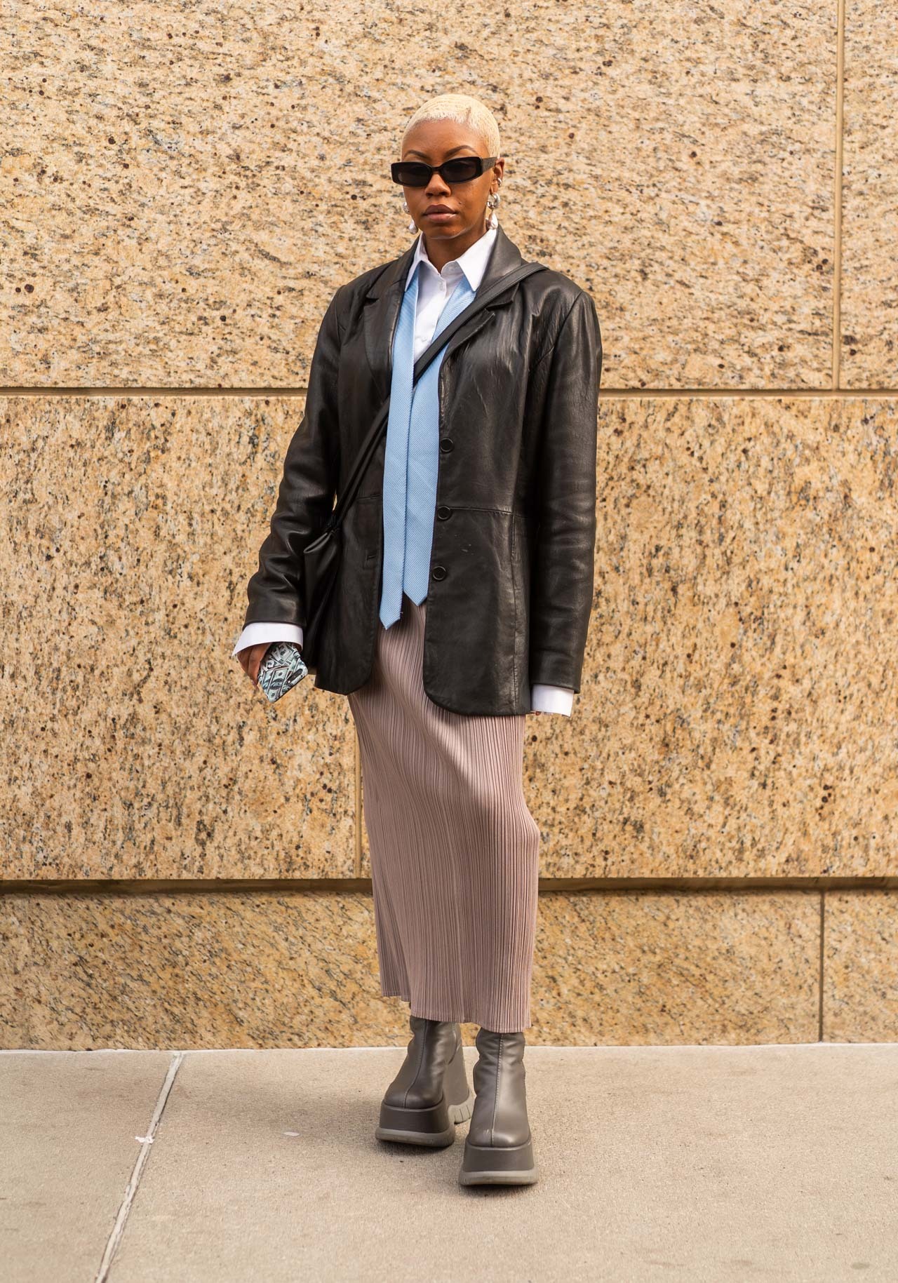 NYC Looks — Mel “I am wearing an Issey Miyake skirt, Cult...