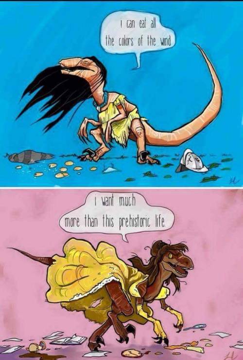 a-night-in-wonderland:Disney Princesses As Raptors