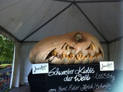 My favorite pumpkin carving at this year’s Kürbisausstellung (Pumpkin Exhibition) on the grounds of the baroque Ludwisburg Palace, http://www.schloss-ludwigsburg.de/en/home/.