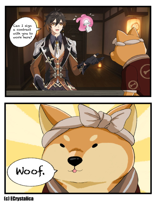 [Comic]Based on a funny dialogue I came across that I felt was so fitting for Zhongli XD.sorry I hav