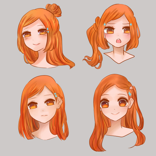 chanppu-dayo: Hairstyles (2) - want to make short-haired orihime but scared because it’s will 