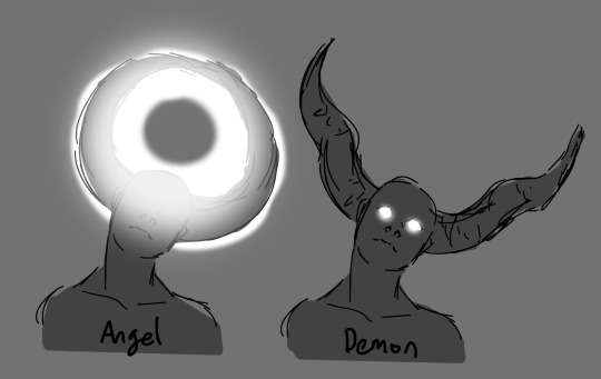 otherwindow:  otherwindow:  toloveviceforitself:  otherwindow:  otherwindow:    i don’t know what’s cooler tbh:  Demon horns being broken halos from when they were angels.  Demons willingly grow their own halos, but never complete the circle to