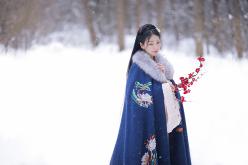 Hanfu Cloak &amp; Awesome Snow Sceneryfrom: 南歌子 GN