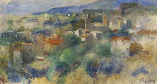 Veu du Cannet (View of Cannet)  -  Pierre Auguste Renoir 1901Impressionism