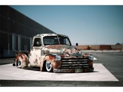 classandcars:  blasturbater5000:  mopar-obsession:  1950 Chevrolet 3100 Pickup RatRod  its not a rat rod. but i still like it.   Preach it homie.   Nice!